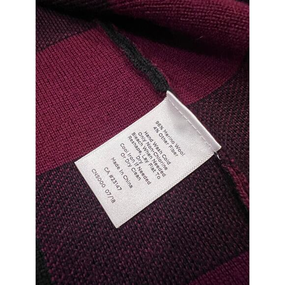 Talbots buffalo plaid merino cardigan size XL - Picture 6 of 10